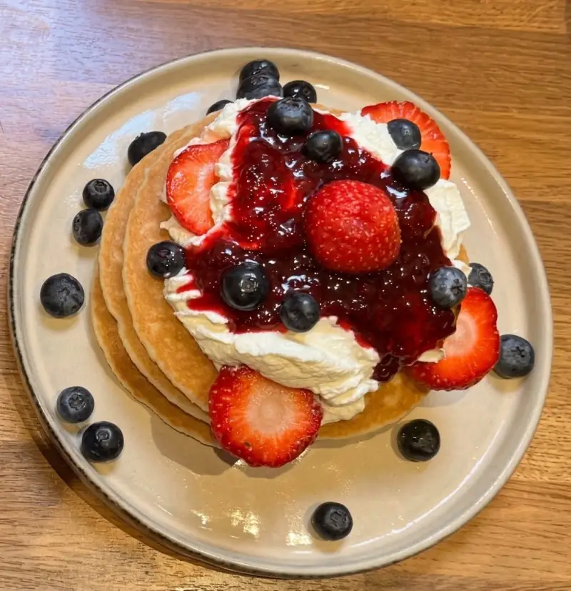 Berry Brushstroke Pancakes